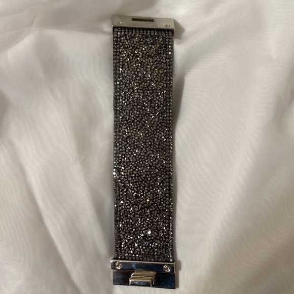 Dark Gray Sparkle Cuff Bracelet - Picture 5 of 6